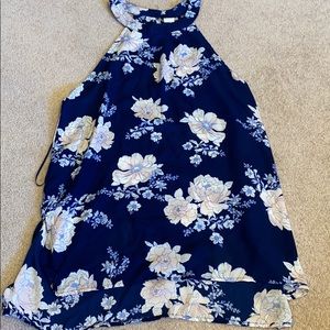 Navy/light pink camisole